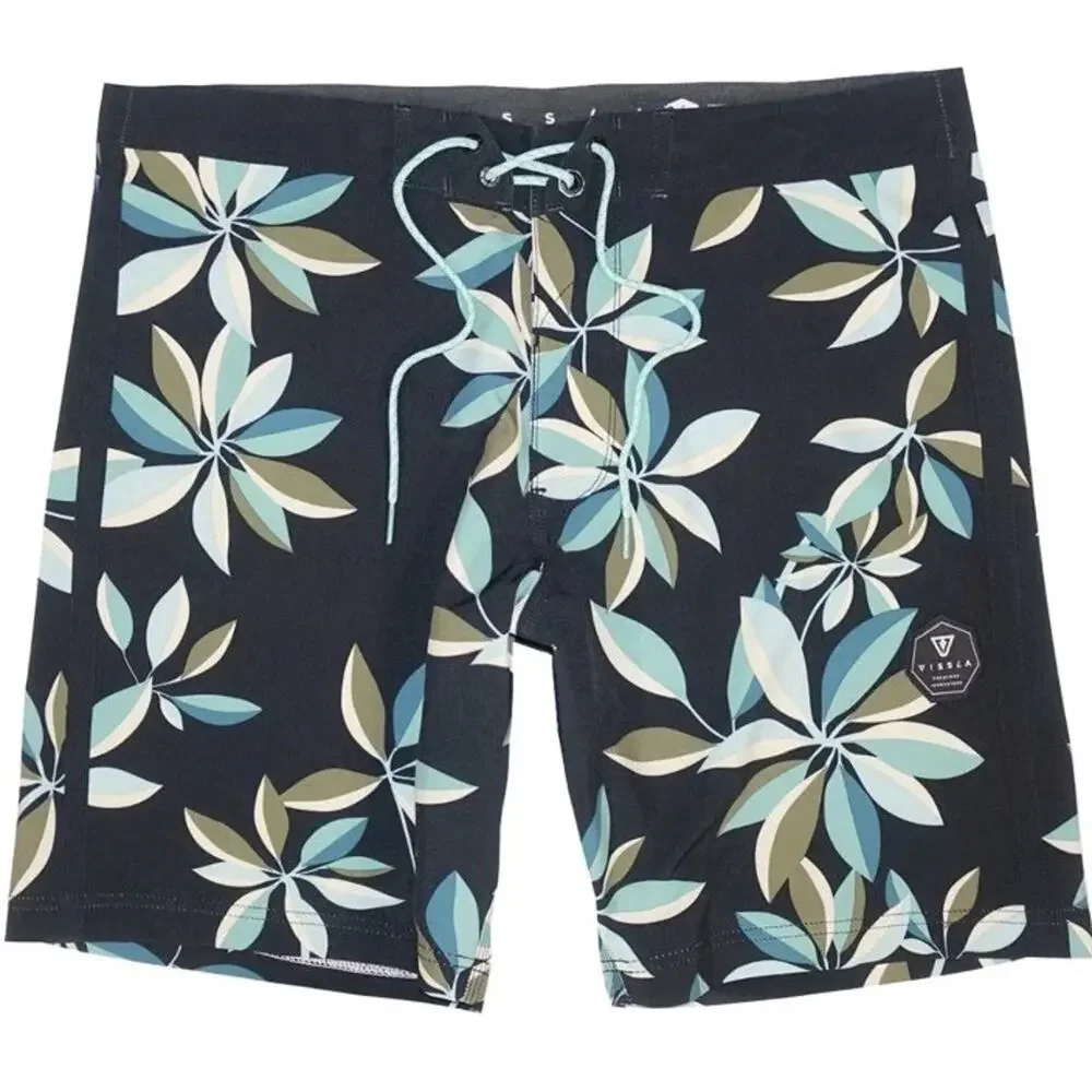 Vissla Helloha Boardshorts Men Floral Stretch Tropical Print Hawaiian Surfing 30